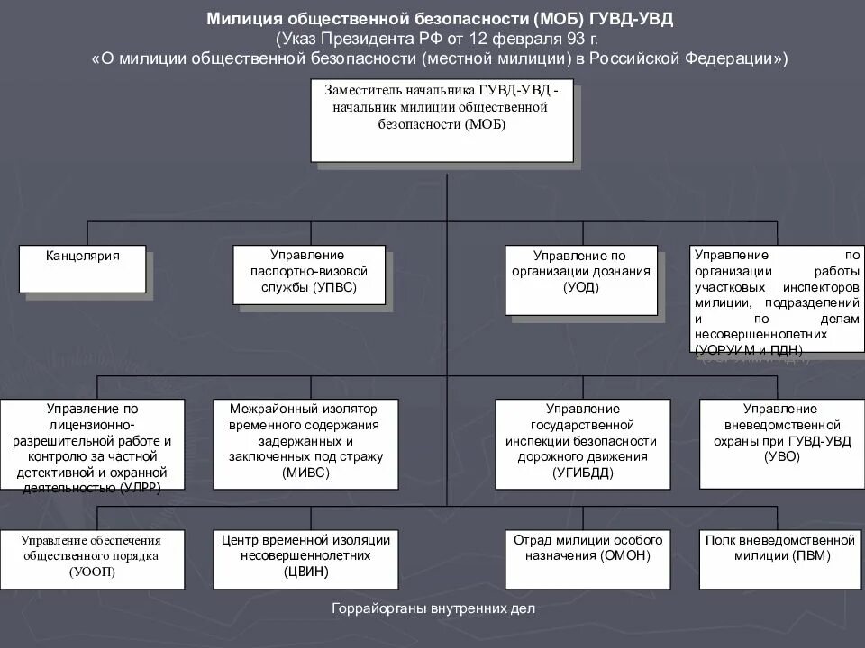 Функции общественной полиции. Структура ОВД РФ схема. Структура МВД РФ И органов внутренних дел. Структура ОВД России. Система и структура горрайорганов внутренних дел.