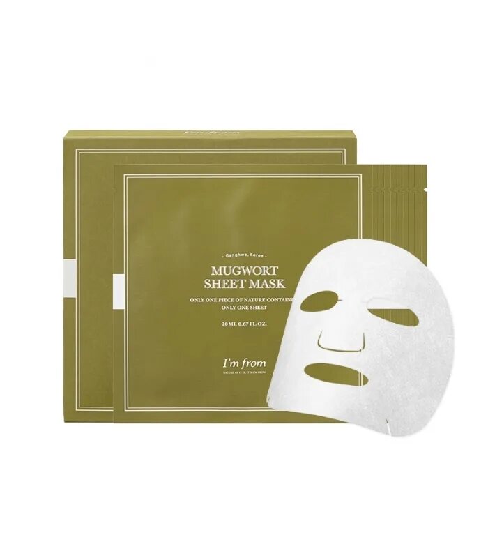 I'M from маска тканевая с полынью - Mugwort Sheet Mask, 23мл. Маска тканевая с экстрактом полыни i’m from Mugwort Sheet Mask 20 гр. Маска для лица Mugwort Mask. 052010 I'M from маска тканевая с полынью. Mugwort Sheet Mask, 23 мл..