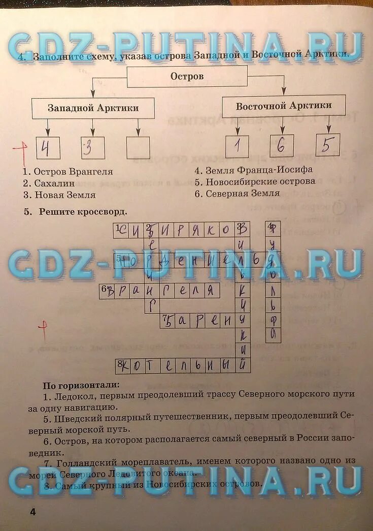 География 8 класс рабочая тетрадь часть 2. Домогацких е.м.,Домогацких е.е. география 8кл.р/т. География 8 класс домогацких4. Заполни схему указав острова Западной и Восточной Арктики. Работа 4 география 8 класс.