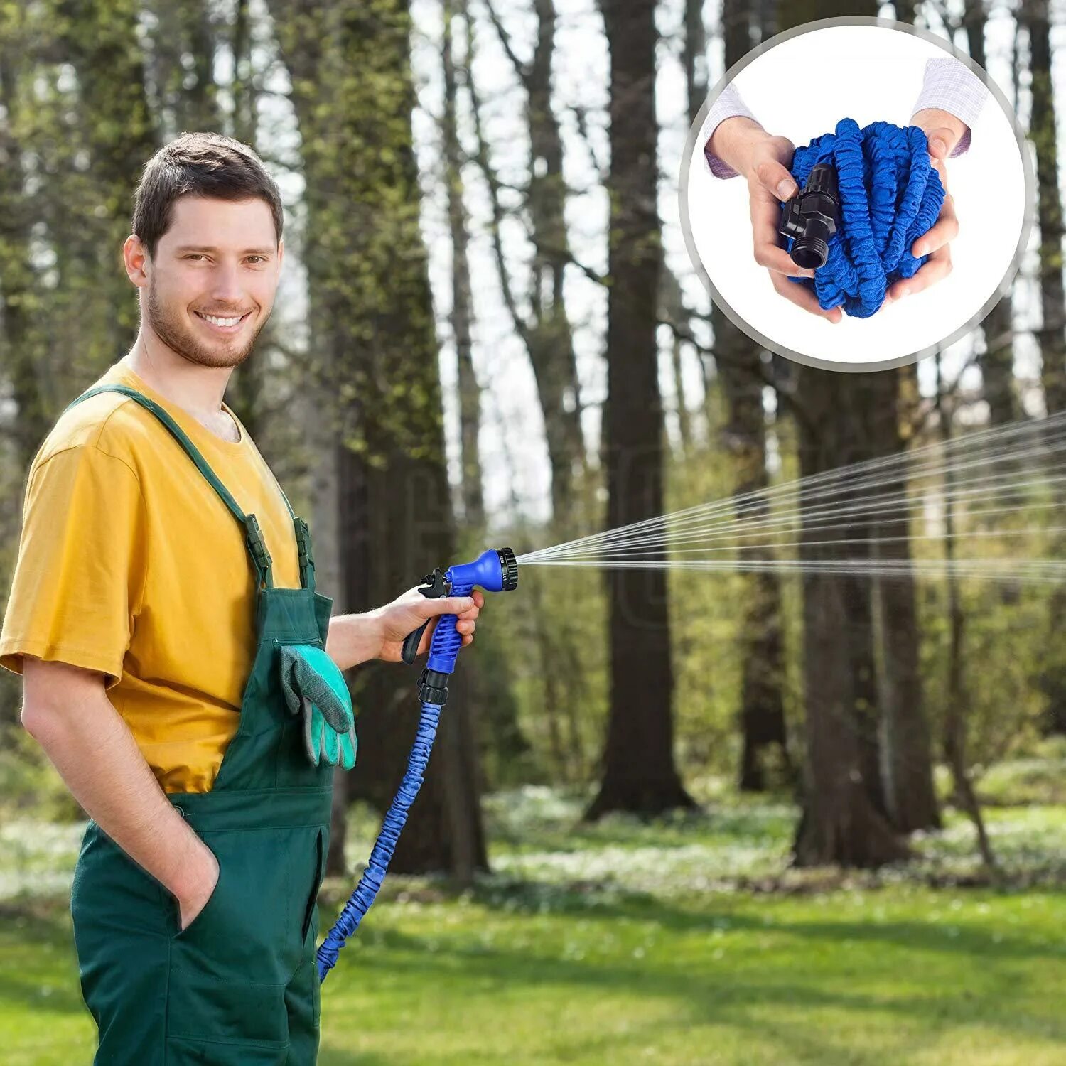 Девушка со шлангом в саду. Шланг в руке. Вместе со шлангом. Садовник со шлангом. 1000×1000 полив для сада.