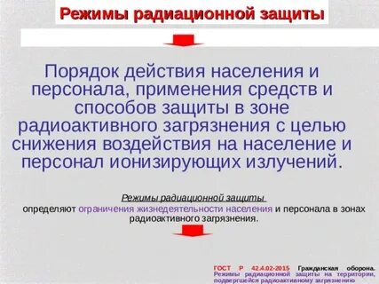 Режим радиационной защиты это