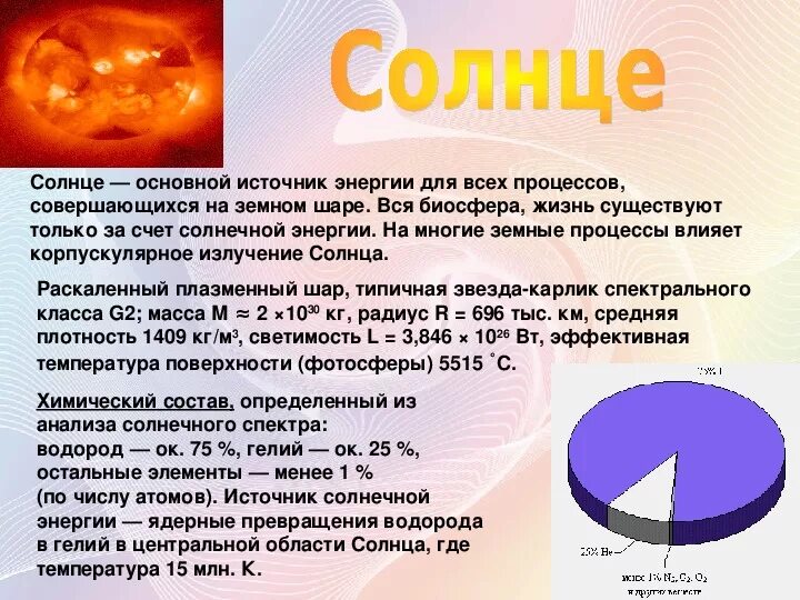 Энергия и температура солнца. За счёт чего солнце излучает энергию. Химические элементы в солнце. Солнце источник его энергии.