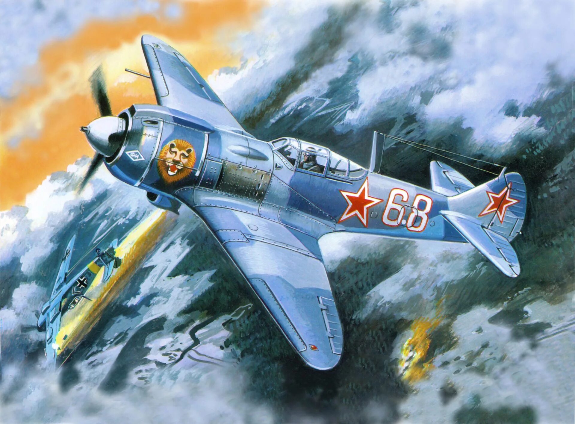 Советские истребители второй мировой войны. Ла-5фн истребитель. Советский истребитель ла-5фн. Советский истребитель ла-5. Ла-5фн арт.