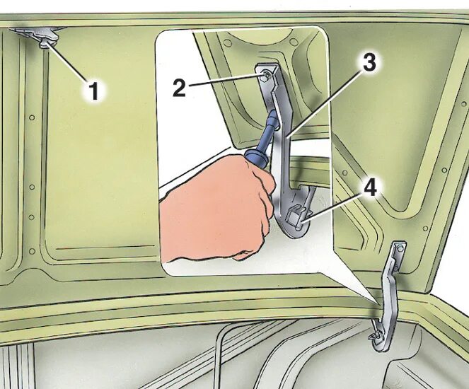 Как отрегулировать капот на ваз. Крепление крышки багажника ВАЗ 2107. Крепление крышки багажника 2106. Крепление крышки багажника ВАЗ 21099. Торсионы багажника ВАЗ 2107.
