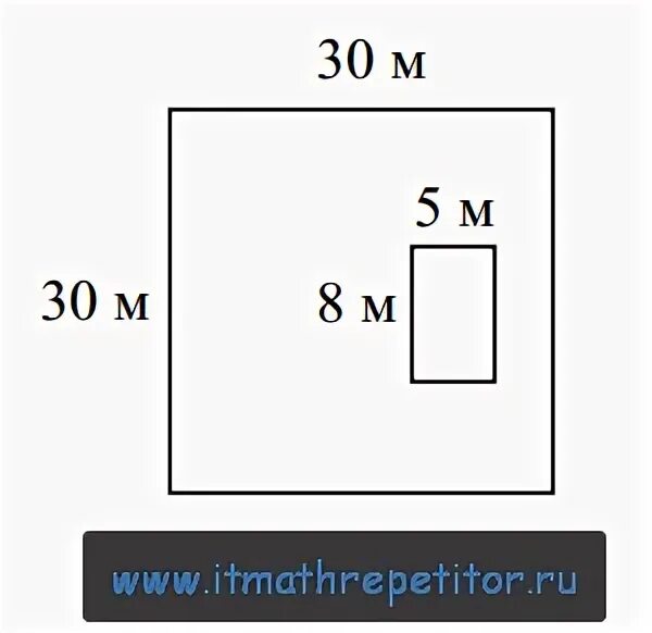 Дачный участок имеет форму квадрата стороны 40
