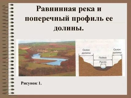 Примеры горных и равнинных рек