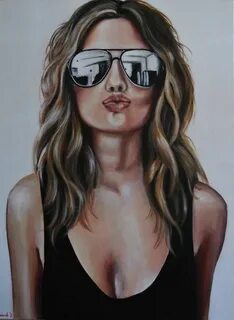 Фотография девушки нарисованная