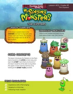 Teaching Guide Grade 1-3: My Singing Monsters - Big Blue Bubble