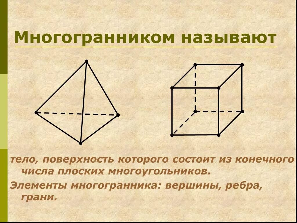 Плоские многоугольники из которых состоит поверхность многогранника. Вершины ребра грани многогранника. Сечение многогранника — многоугольник.. Сечение октаэдра. Что называют сечением многогранника.