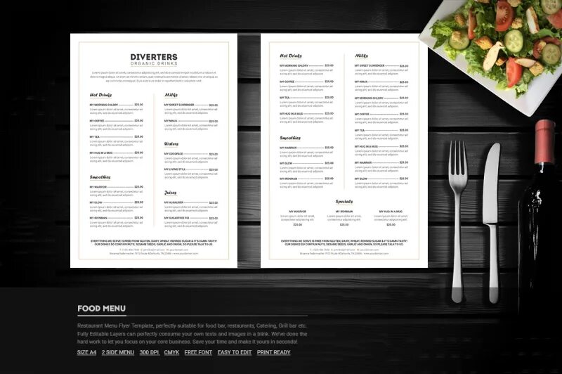 Menu layout