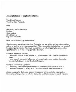 Written job application letters