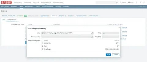 Zabbix value