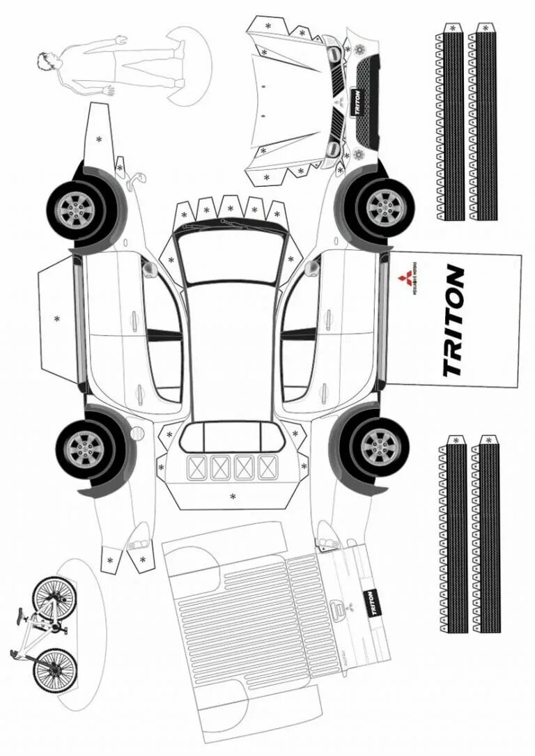 Шаблон для склеивания машин. Развертка автомобиля. Бумажные машины. Развертка машинки. Макет машины бумажный.