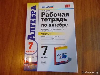 Рабочая тетрадь по алгебре ерина