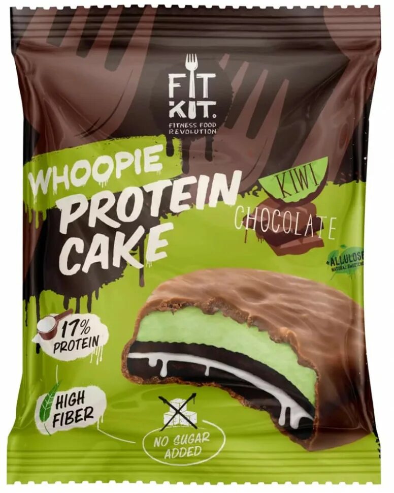 Fitkit. FITKIT Whoopie Protein Cake. Fit Kit Protein Cake. Fit Kit Whoopie Protein Cake 90г (шоколад-киви). Протеиновое печенье для всей семьи.