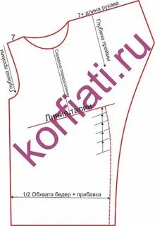 Выкройка асимметричного