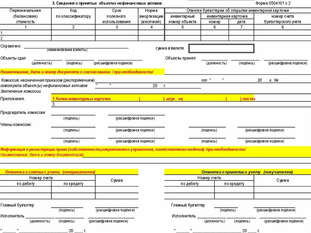Комиссия по выбытию нефинансовых активов. Акт о приеме-передаче объектов нефинансовых активов (код формы 0504101). ОКУД 0504101. Акт о списании объектов нефинансовых активов образец заполнения. Пример заполнения акта приема передачи нефинансовых активов.