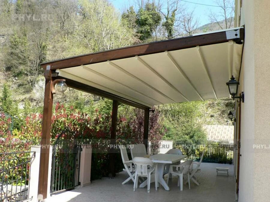 Террасная маркиза перготенда. Навес над двором. Навесы изпликорбоната. Двор с навесом в частном доме. Автонавесы из поликарбоната 6х10м.