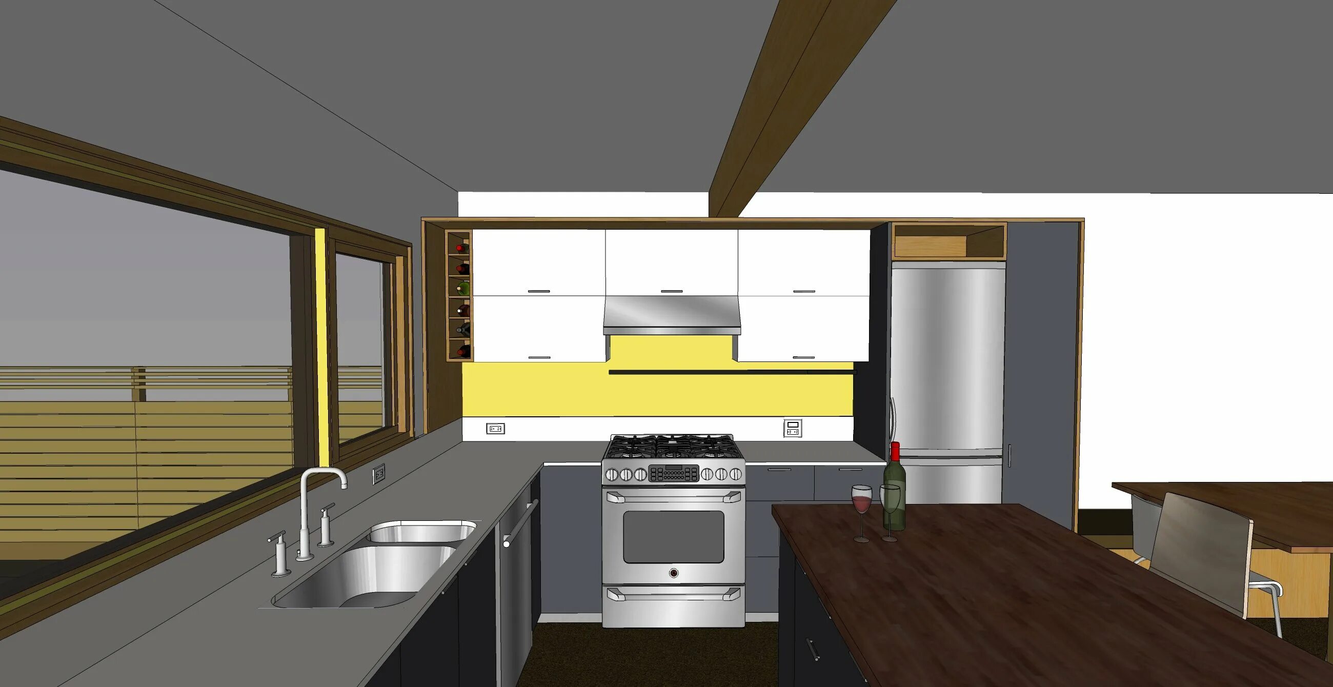 Скетчап с нуля. Вытяжка для кухни sketchup. sketchup кухня. кухня в скетчап. скетчап визуализация интерьера.