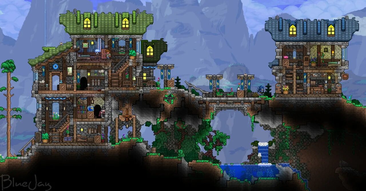 Terraria build. Террария дом на кладбище. Биом кладбище террария 1 4. Medieval Castle Terraria. Кладбище террария 1.4.