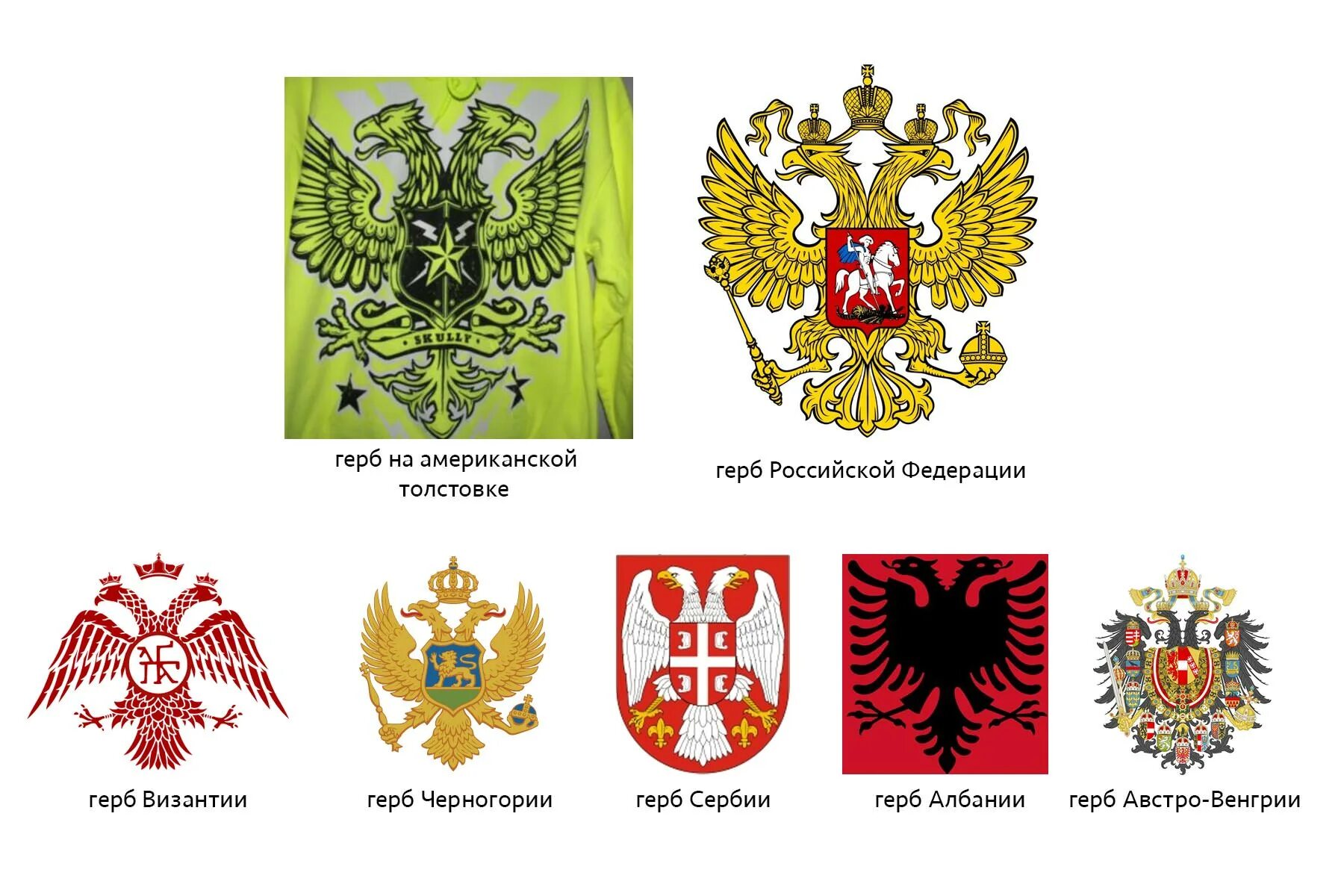 Выбери изображение гербов