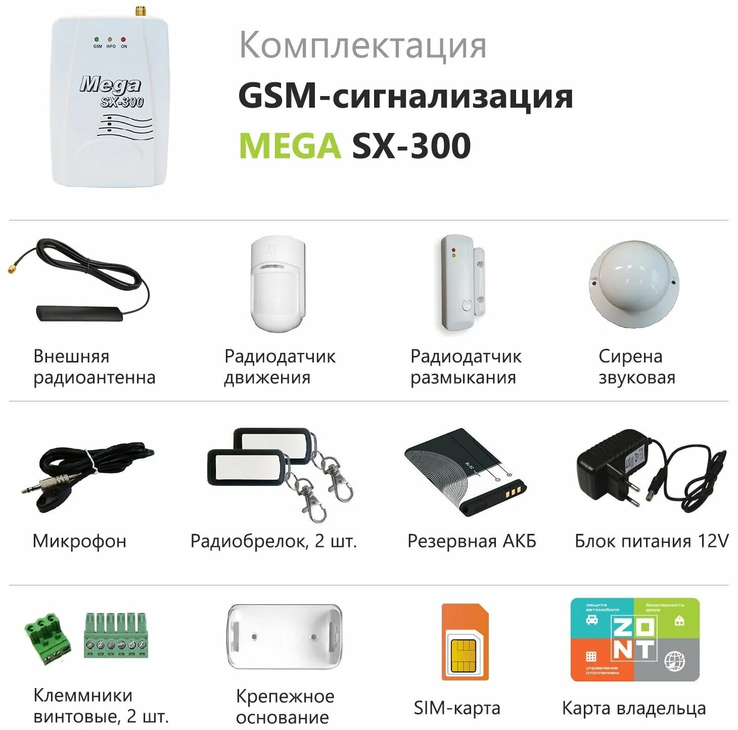 Gsm товары. GSM сигнализация Mega SX-300. Mega SX-300 Zont. Mega SX-300, комплект беспроводной GSM-сигнализации. Zont Mega SX-350.