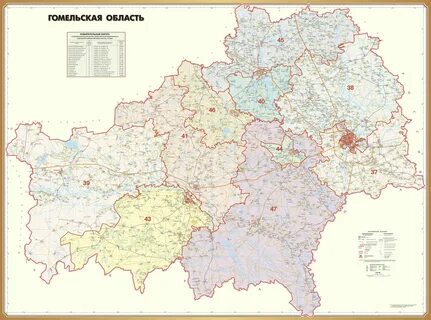 С какими областями граничит гомельская область