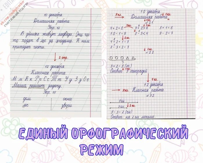 Требования к тетрадям в школе. Орфографический режим в начальной школе ФГОС школа России. Орфографический режим в начальной школе по ФГОС школа России 1 класс. Орфографический режим в начальной школе по ФГОС математика. Правила оформления работ в тетради.