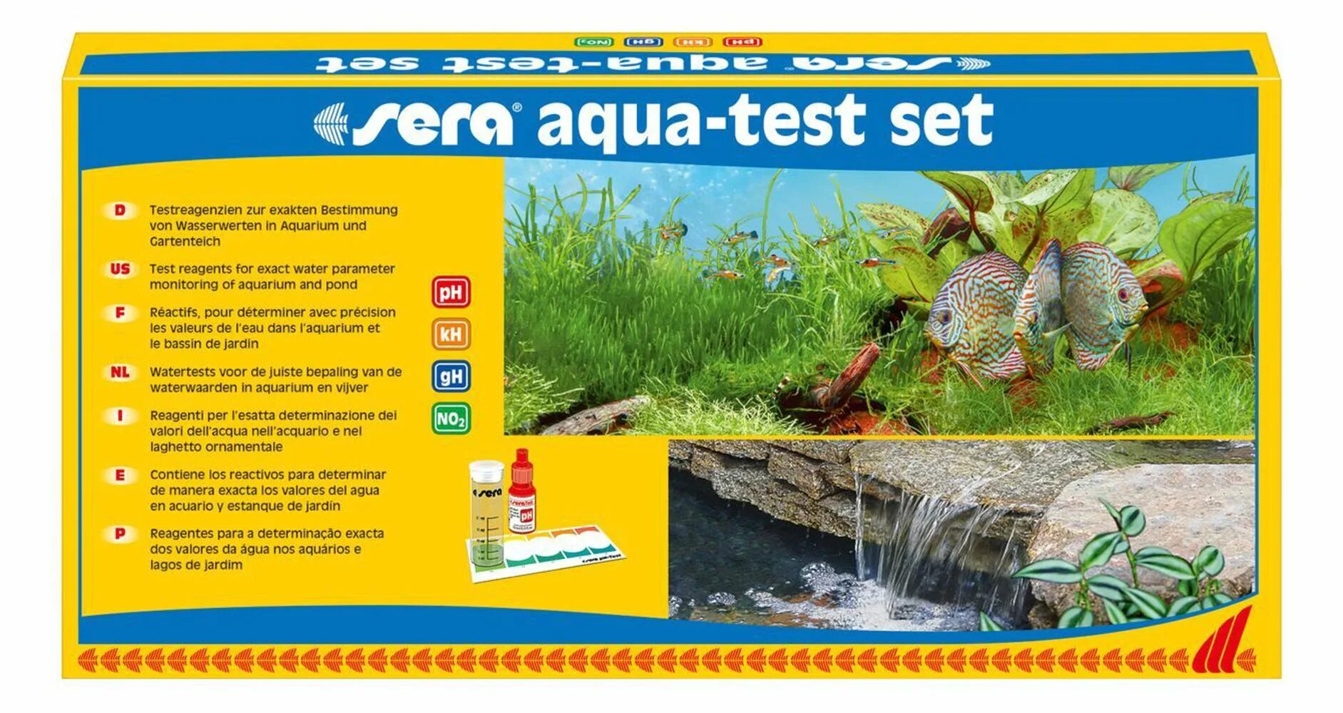 Тест наборы для воды. Sera Aqua-Test Set тесты для аквариумной воды. Набор тестов для воды Sera Aqua-Test-Box. Sera тесты для аквариумной воды. Тесты для аквариума Sera набор.