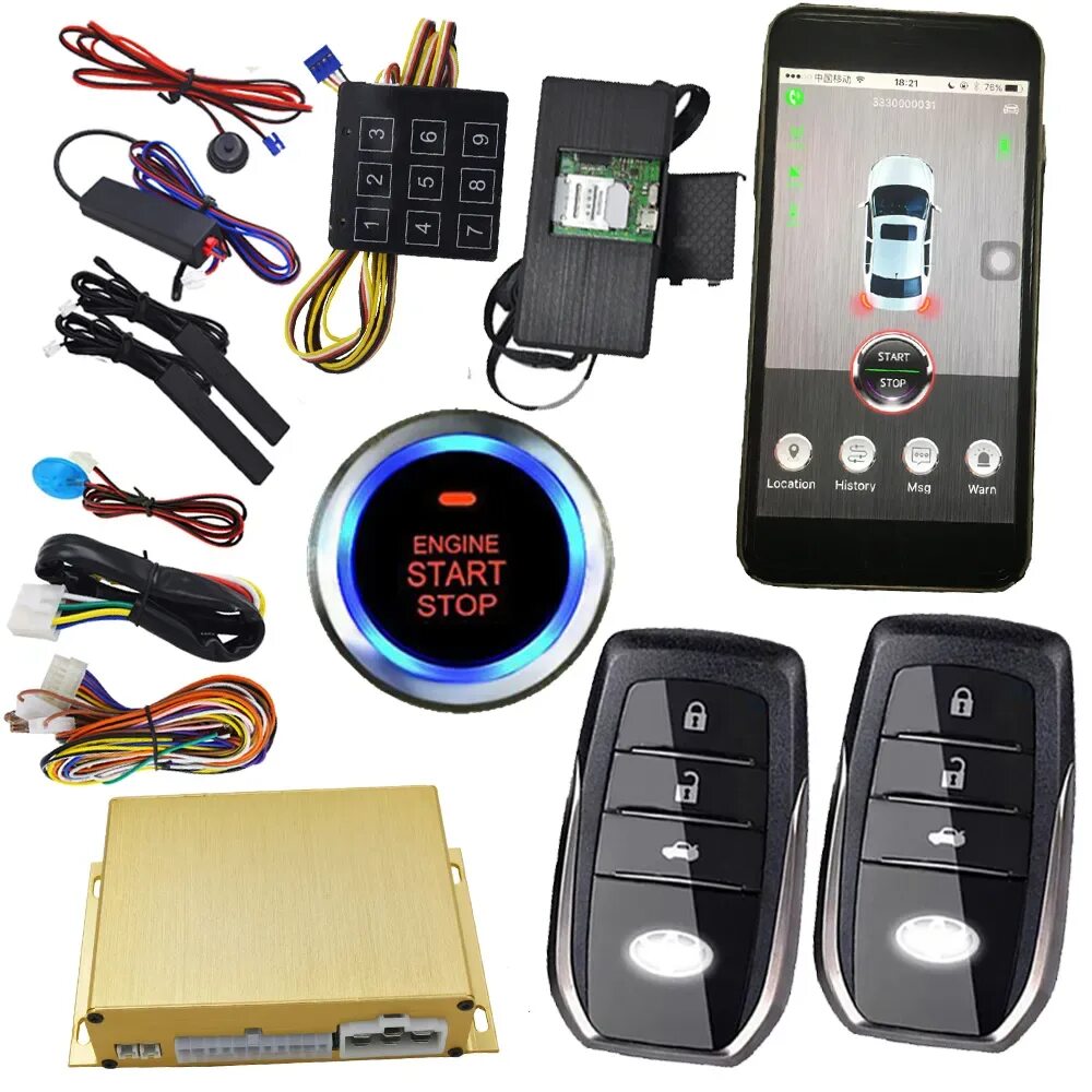 Сигнализация на автомобиль. GSM car Alarm System. Автосигнализация GSM/GPS. Alarm start GSM для автомобиля. A6 c6 с кнопкой сигнализация с автозапуском.