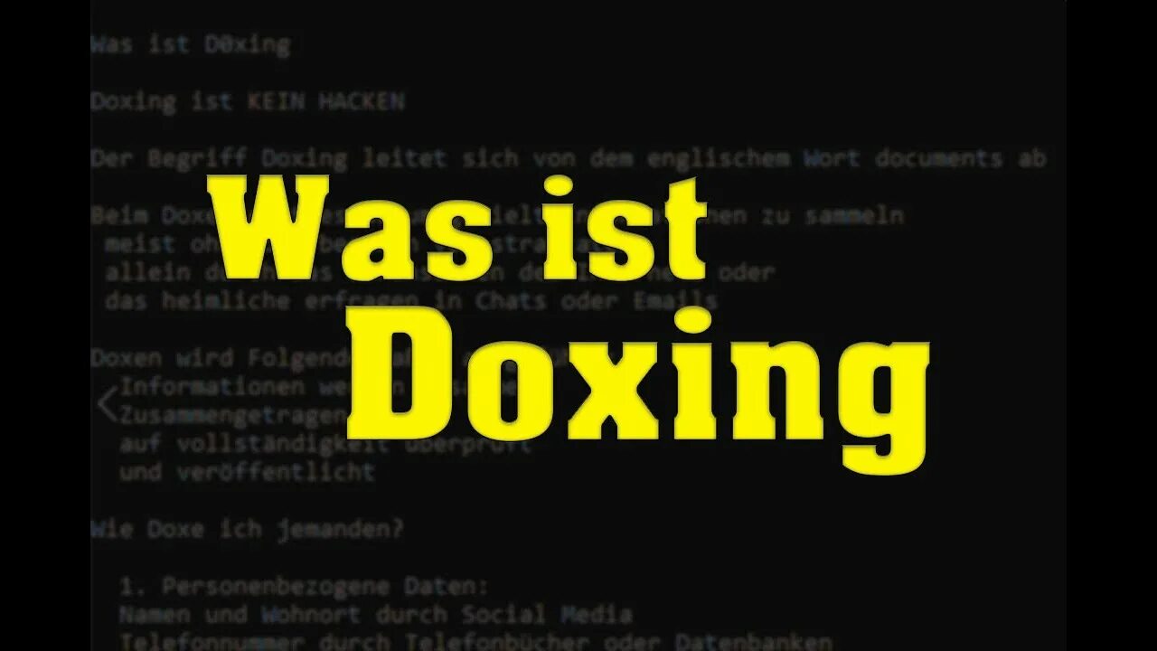 What is doxing part 2