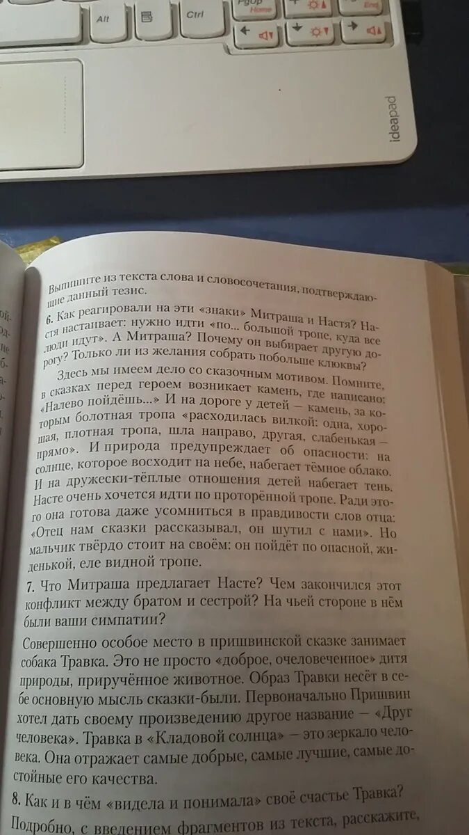 Подробно с введением фрагментов из текста расскажите