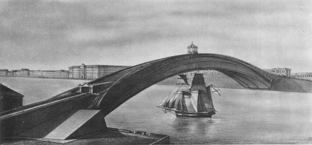 Модель моста через неву. Проект моста через неву кулибина. проект одноарочного моста через неву кулибин. одноарочный мост кулибина. одноарочный мост через неву кулибина.