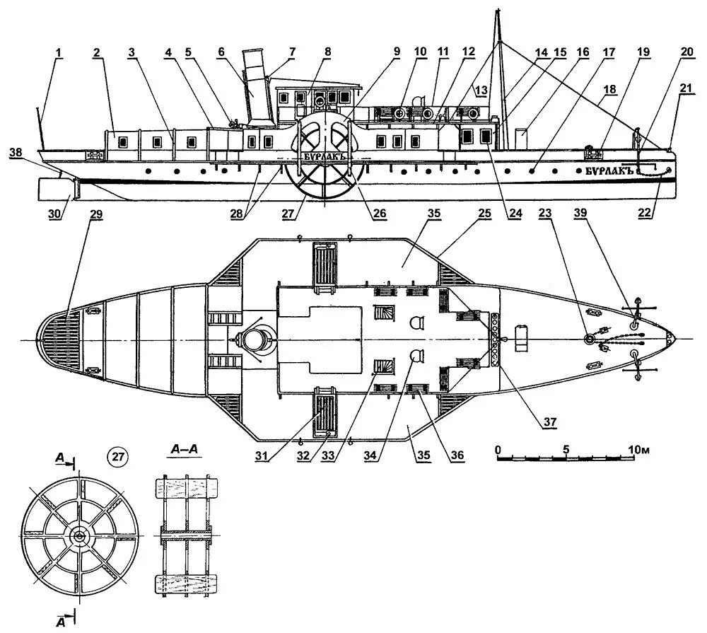 Размер парохода. Модель колесного парохода Бурлак. Речной колесный буксирный пароход чертежи. Речные колесные буксиры чертежи. Чертёж колёсный буксир пр 732.