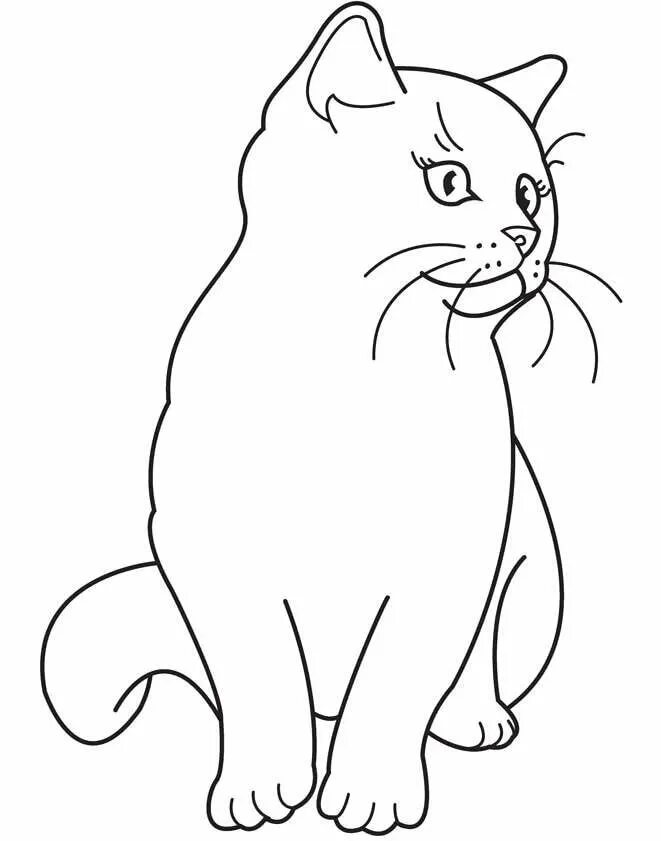 Рисунки для срисовки на лист а4. Раскраска кот. Кошка раскраска для детей. Котенок рисунок для раскрашивания. Раскраски для детей КЛТ.