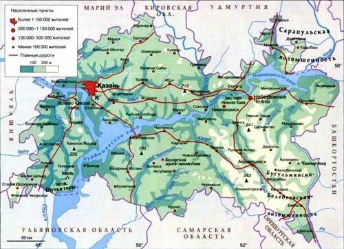 Где находится татарстан в россии. Карта Республики Татарстан с реками. Физ карта Татарстана. Карта Татарстана с реками. Физическая карта Республики Татарстан.