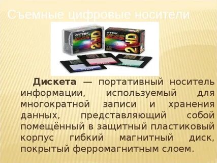 Хранение информационных объектов на разных цифровых носителях