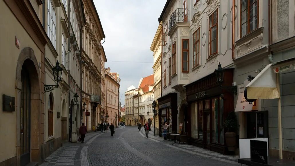 Скачать обои Дорога, Прага, Чехия, Улица, Здания, Street, Prague, Road, раздел г
