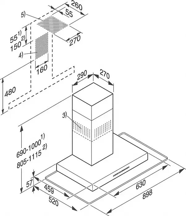 Расположение вытяжек. Вытяжка Miele da 5495w. Вытяжка Miele da5498. Вытяжка Miele da5966w схема монтажа. Вытяжка Miele da 6890 levantar схема встраивания.