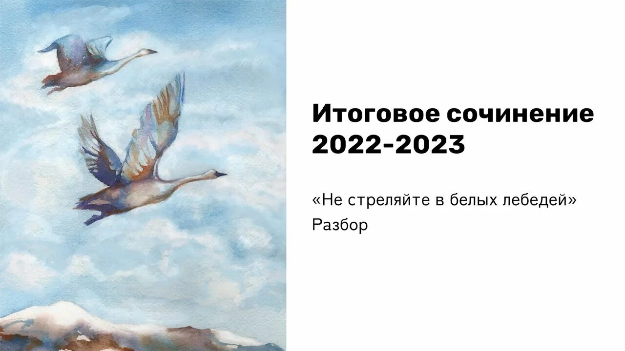 Не стреляйте в белых лебедей итоговое сочинение. Итоговое сочинение 11 2022- 2023. Плакат итоговое сочинение 2022-2023. Конкурс белых лебедей. Итоговое сочинение 2023 Формат.