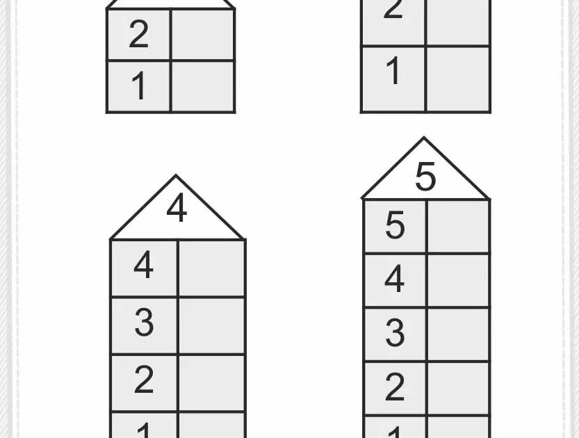 Состав числа 5 для дошкольников домики. Состав числа 2 3 4 5 домики. Состав чисел от 2 до 5. Числовые домики для дошкольников числа от 1 до 5.