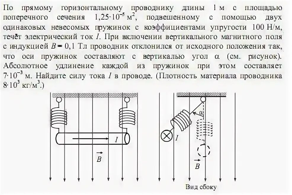 Горизонтальный проводник длиной 25 см электрическое сопротивление