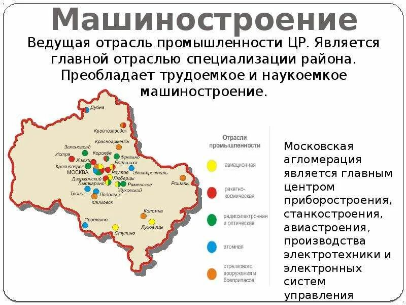 Отрасли специализации центральной рф. Основные центры машиностроения в центральной России. Важнейшие машиностроительные центры центральной России. Машиностроение на карте центральной России. Основные районы машиностроения в центральной России.