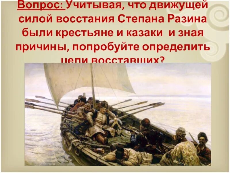 Конспект урока восстание степана разина 7 класс. Движущие силы Степана Разина. Движущие силы Восстания Степана Разина. Разин восстание движущая сила.