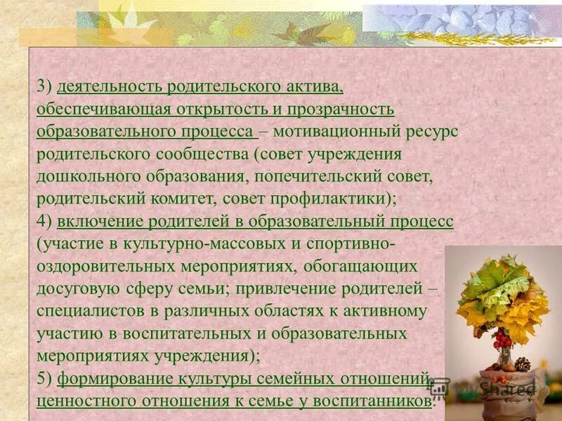 Родительская активность