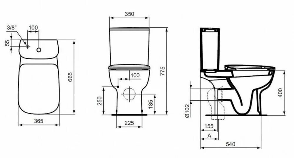 Какая глубина туалета. Унитаз ideal Standard Esedra t283401. Унитаз компакт идеал стандарт. Унитаз ideal Standard Esedra. Габариты унитаза компакт с бачком.