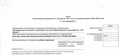 Предоставить отчет