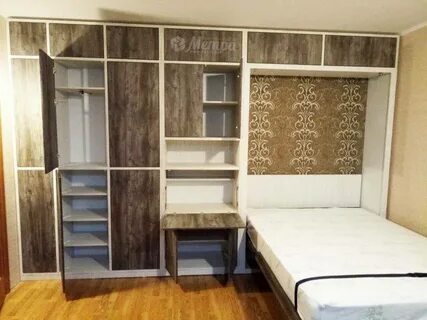 Подъемная кровать встроенная в шкаф
