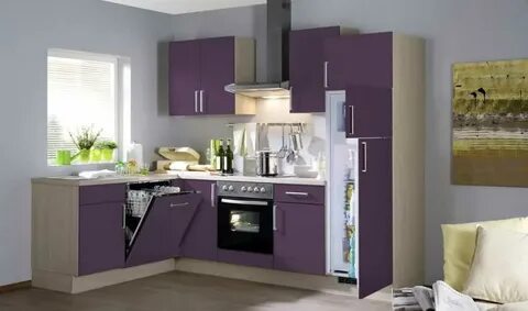 Фиолетовая кухня сочетания