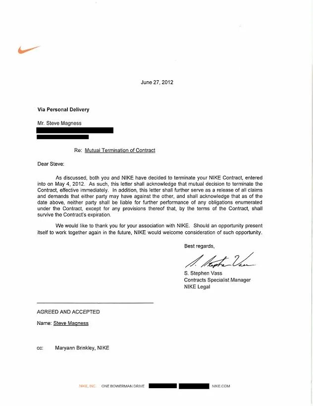 Accepted name. Договор с Nike. Контракт с найк. Документ найк. Как заключить контракт с Найком.